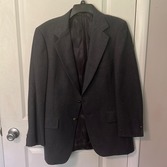 🌖 Blue gray men’s sports jacket blazer 100% pure virgin wool - Picture 2 of 11